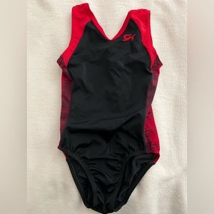 GK gymnastics Leo leotard adult XS red black